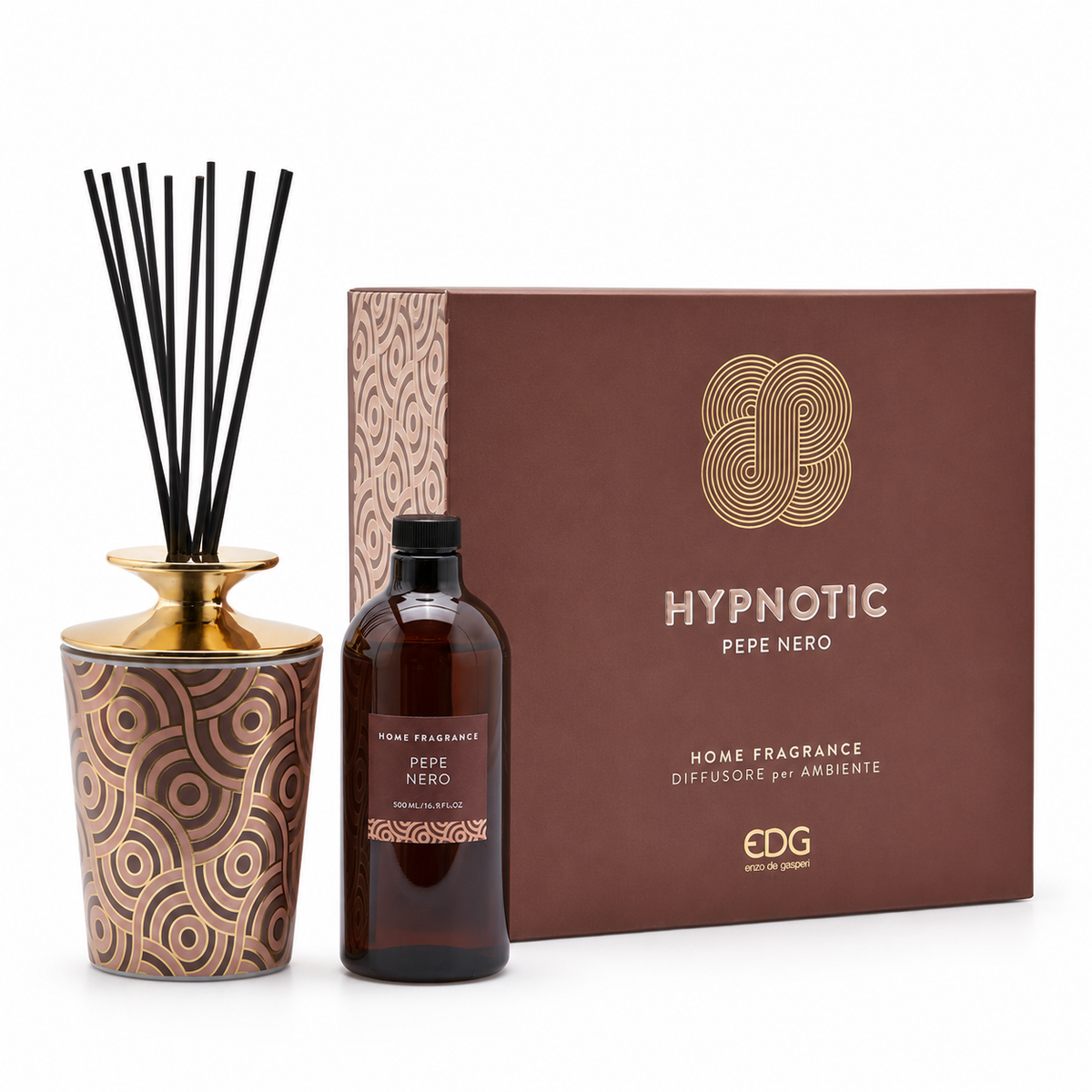 Profumatore Ambiente Hypnotic EDG 900 ml Black Pepper Con Bastoncini