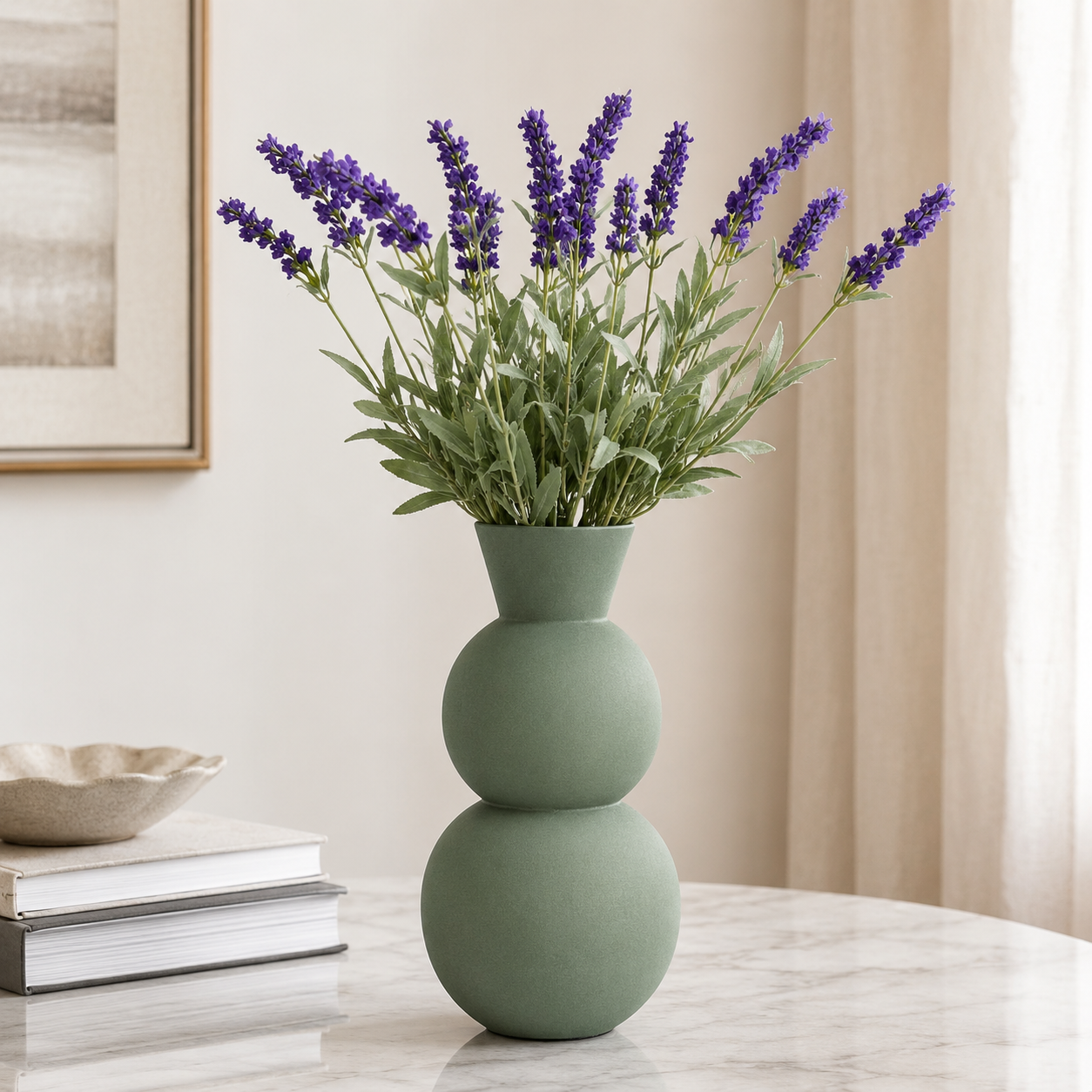 Vaso Decorativo Ridhi Verde in Metallo Ø15 x H32,5 cm