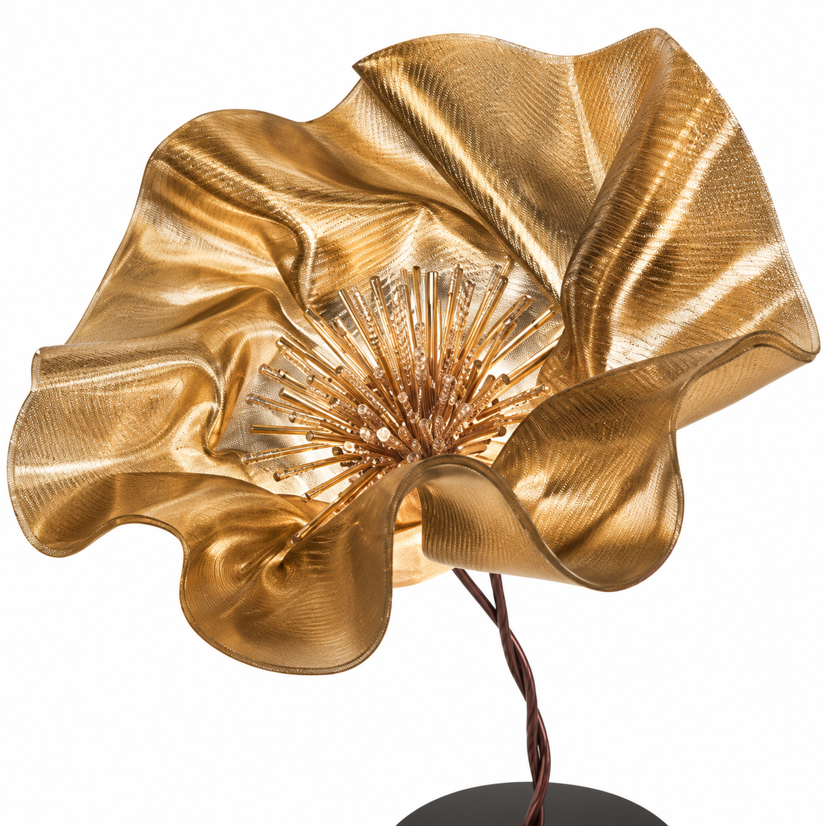 Lampada da Tavolo LaFleur Battery Velvet Fiore Oro Slamp