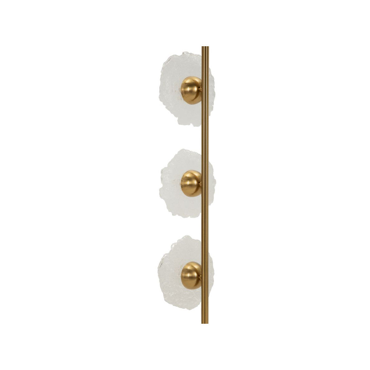 Lampadario Emily Verticale 5 Luci Oro e Vetro Trasparente 15x16x110 cm