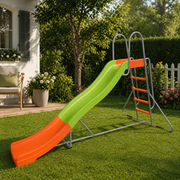 Scivolo Bambini Grande 150x317xH204 cm in Acciaio e Plastica Alta Resistenza