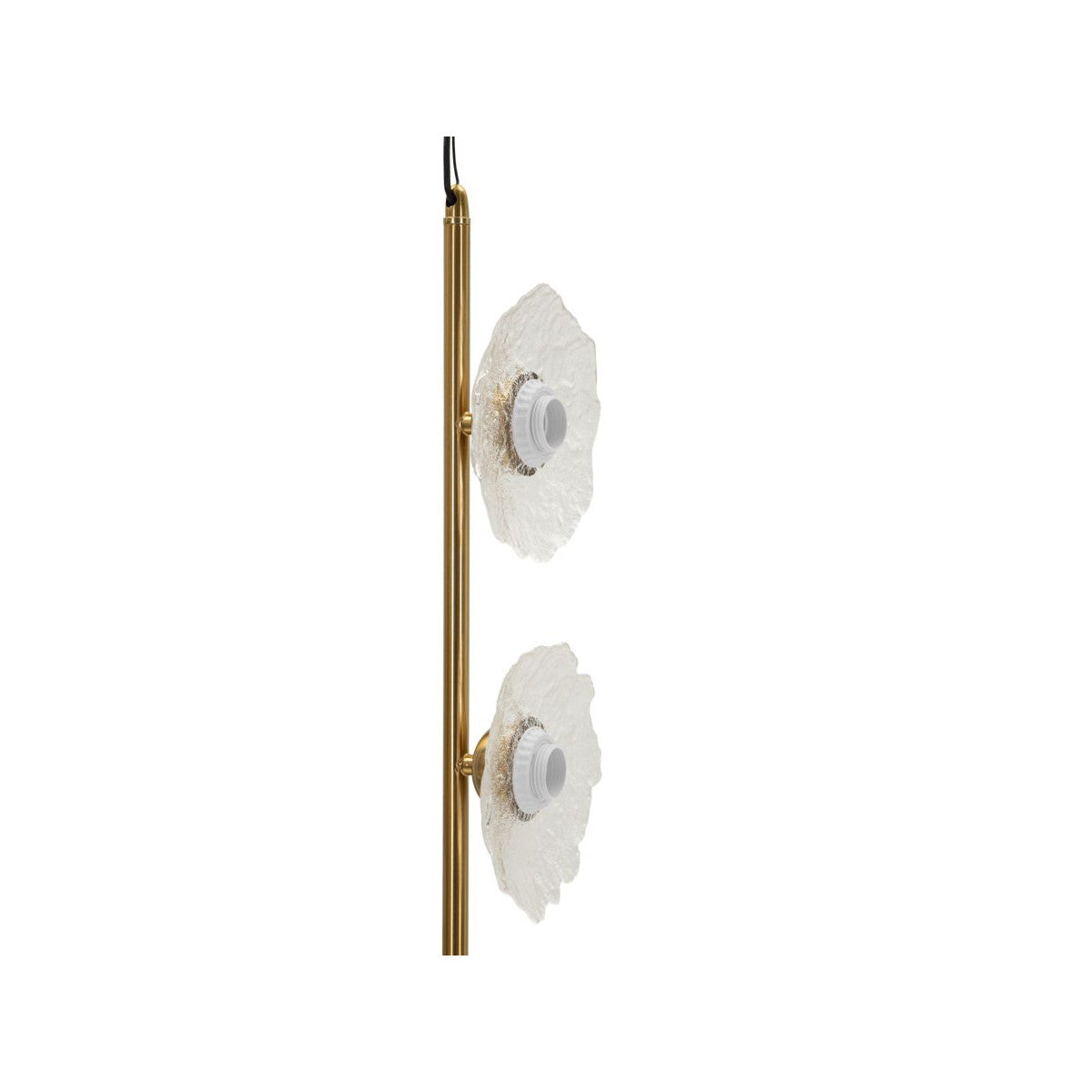 Lampadario Emily Verticale 5 Luci Oro e Vetro Trasparente 15x16x110 cm