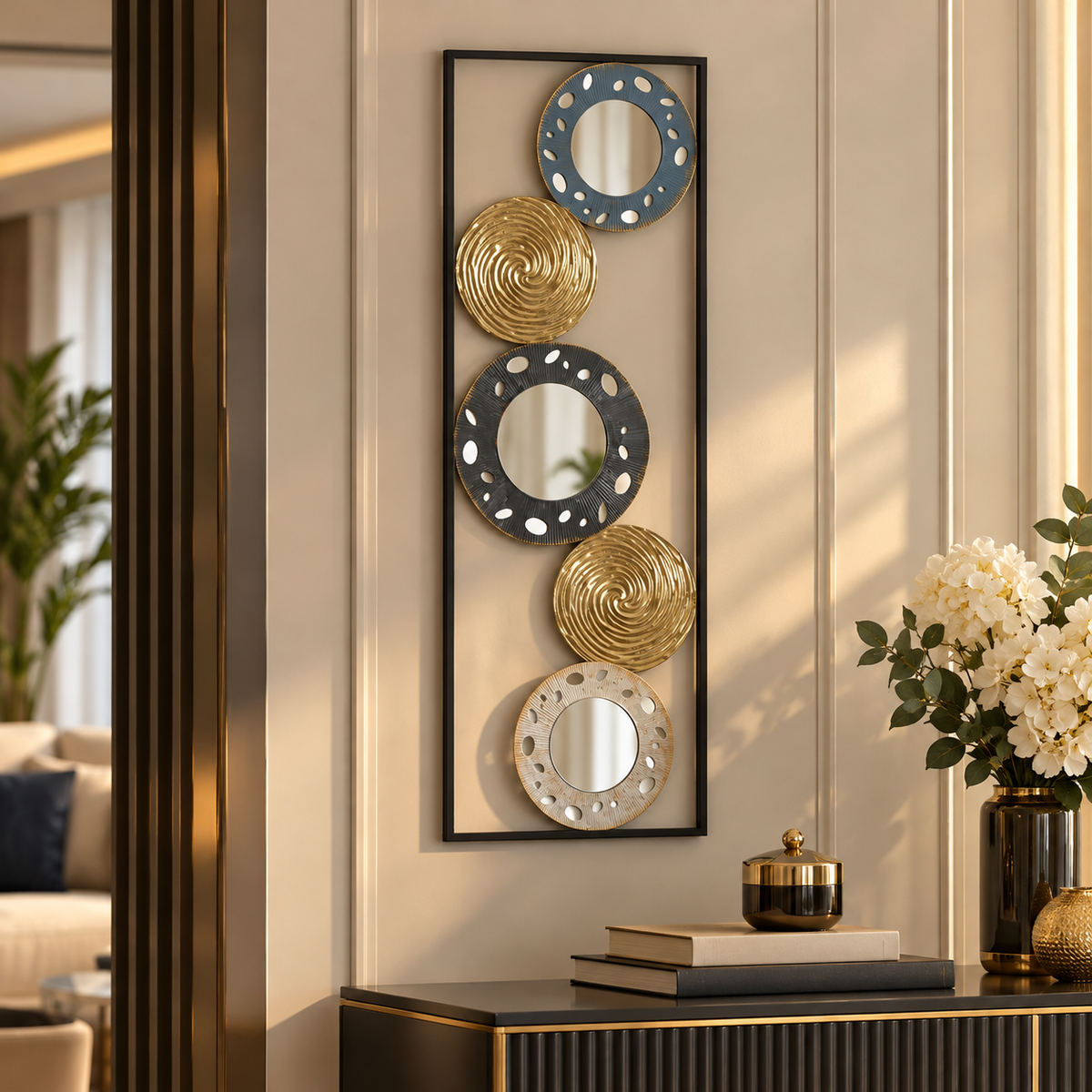 Pannello Decorativo Gloty Rettangolare 31x3x90 cm in Ferro