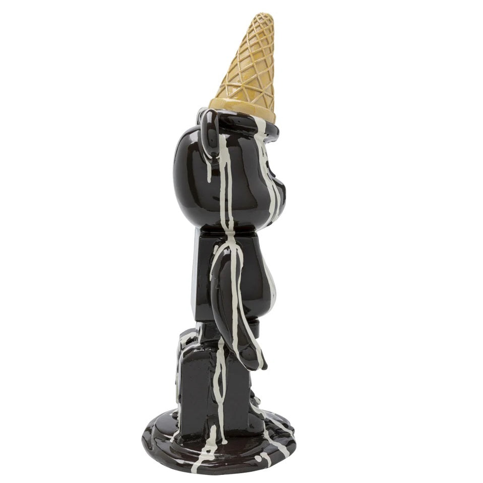 Statuetta Decorativa Orso Con Gelato Bear 40 cm Pop in Poliresina