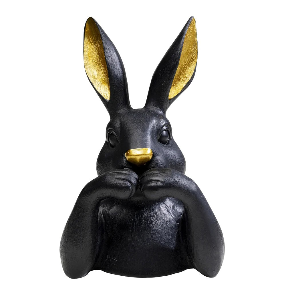 Figura decorativa Sweet Rabbit nero 23cm