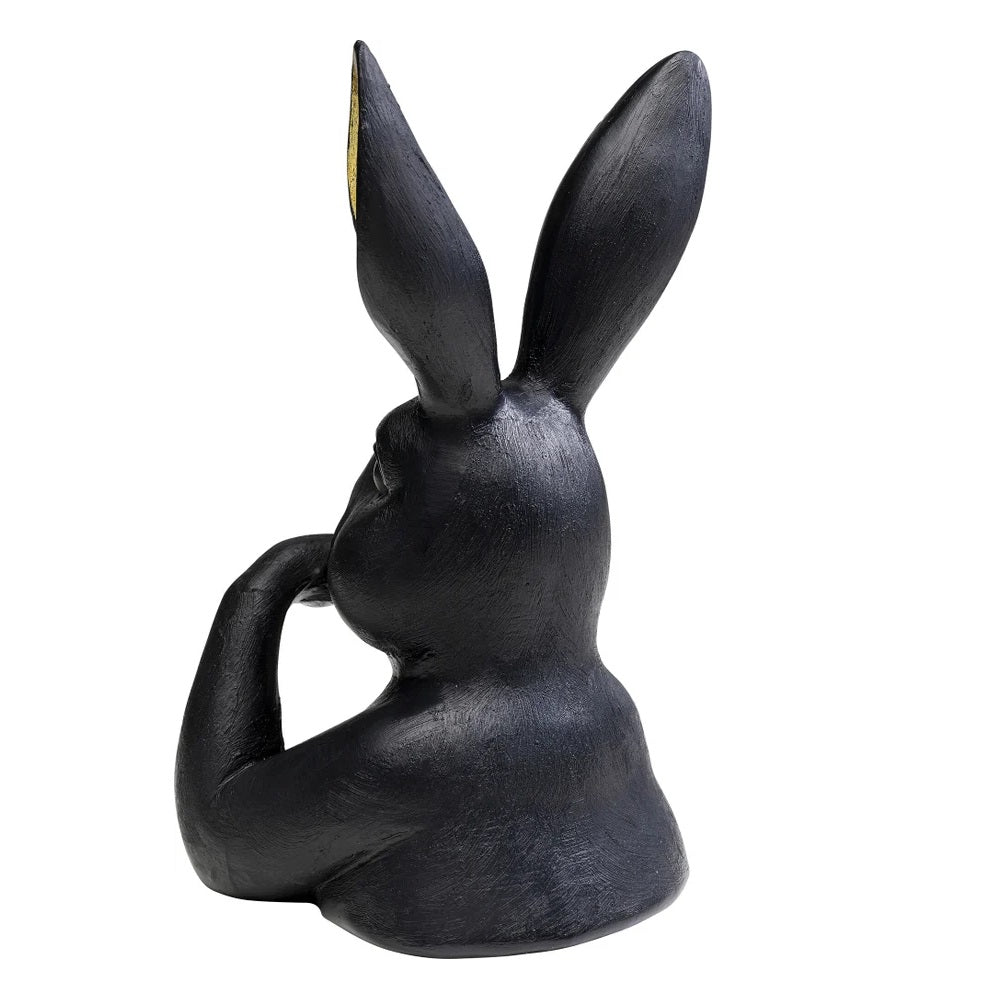 Figura decorativa Sweet Rabbit nero 23cm