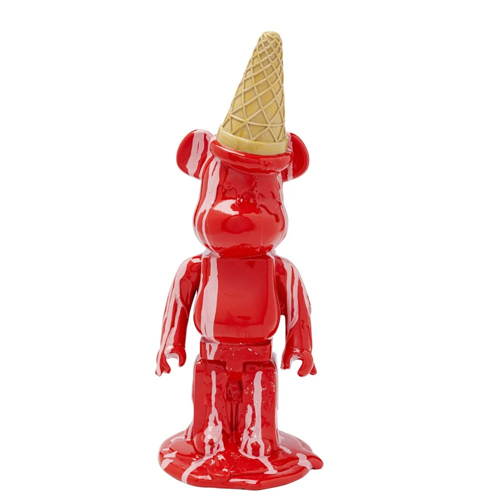 Statuetta Decorativa Orso Con Gelato Bear 40 cm Pop in Poliresina