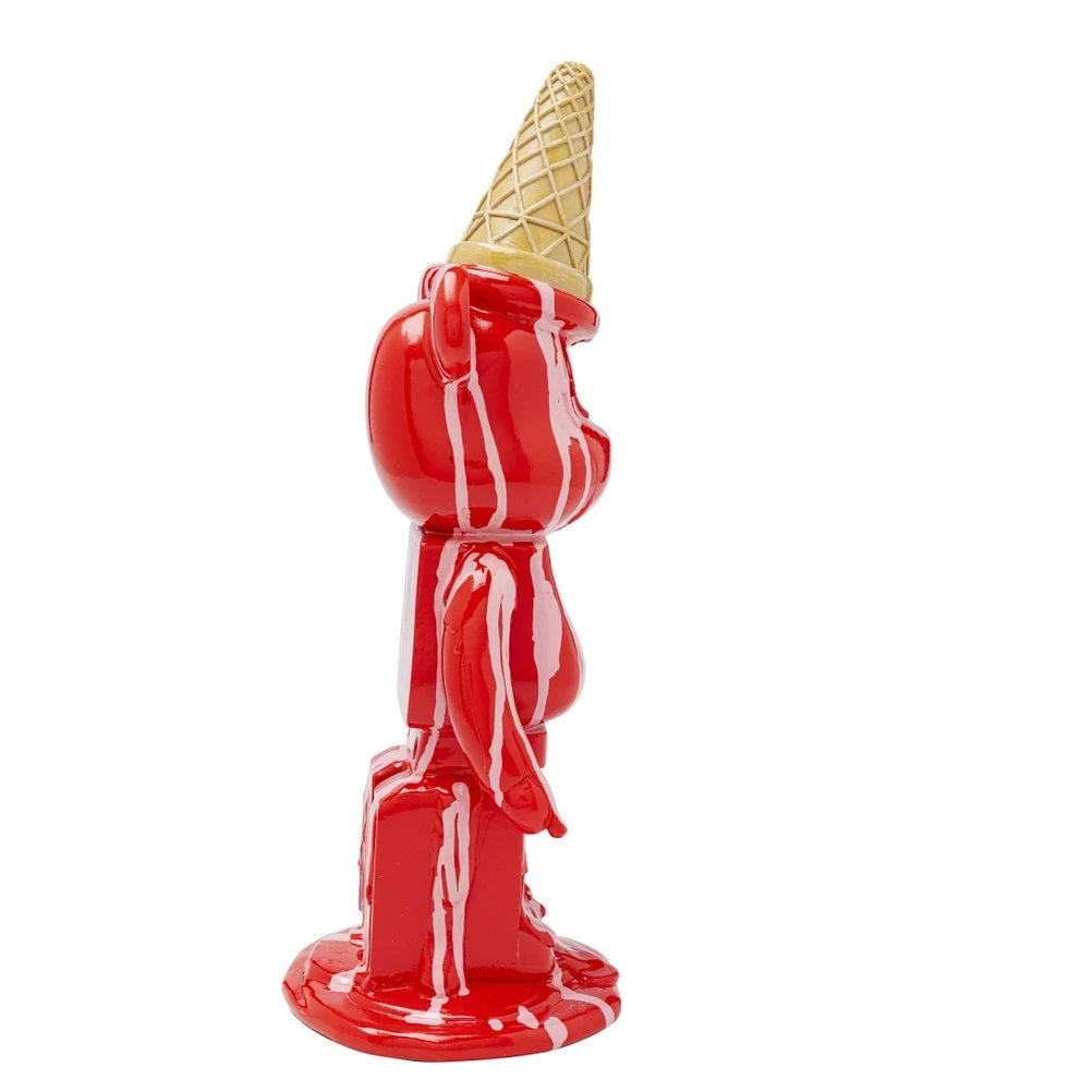Statuetta Decorativa Orso Con Gelato Bear 40 cm Pop in Poliresina