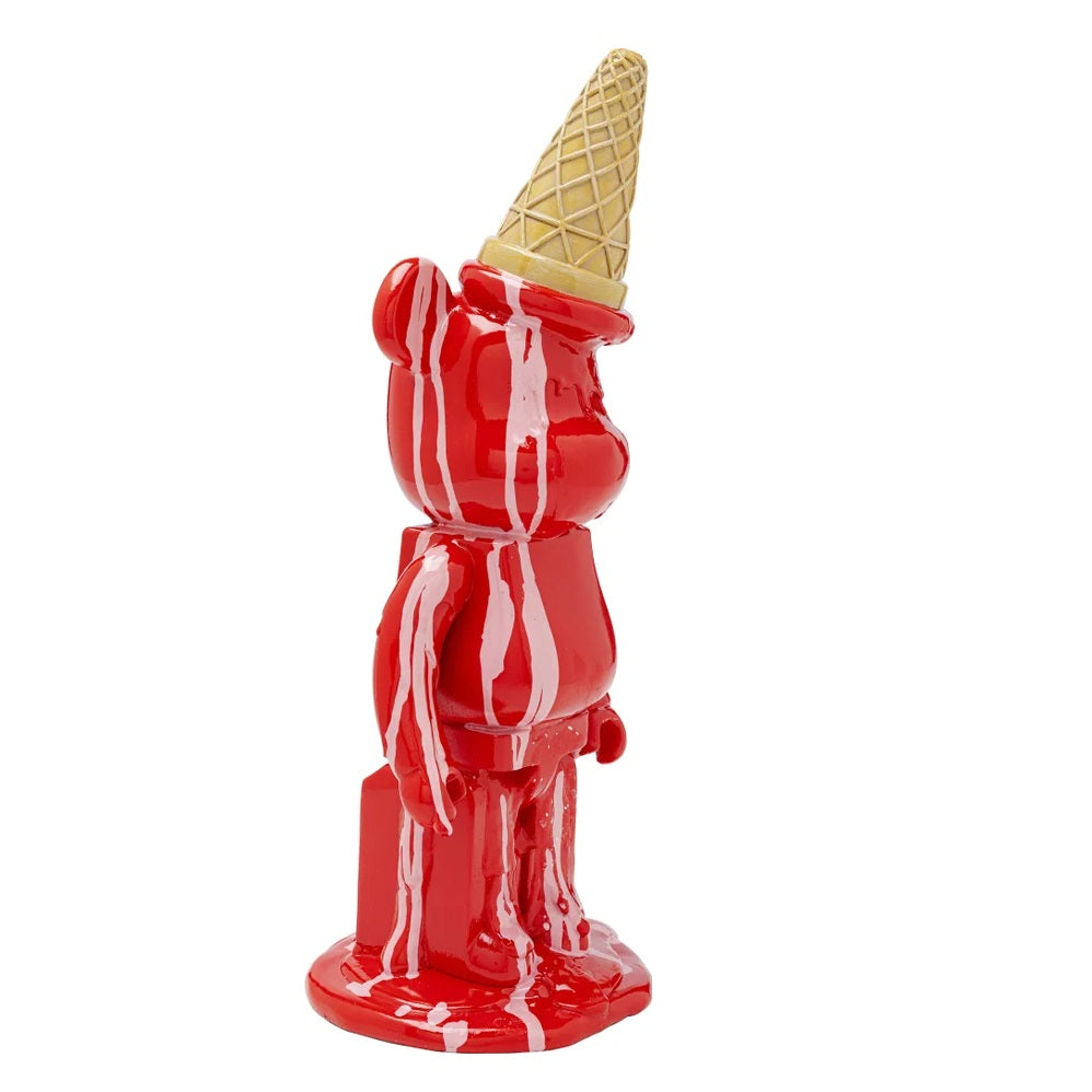 Statuetta Decorativa Orso Con Gelato Bear 40 cm Pop in Poliresina
