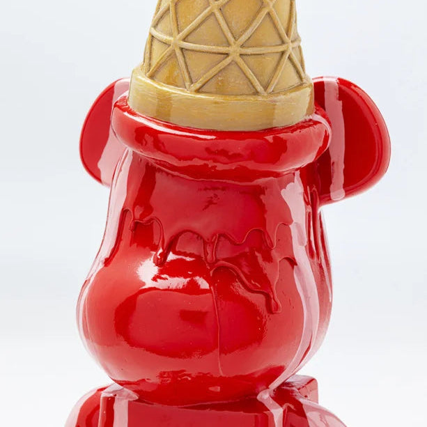 Statuetta Decorativa Orso Con Gelato Bear 40 cm Pop in Poliresina