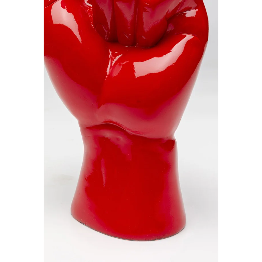 Oggetto Scultura decorativa Mano con Cuore Holding Heart Rosso 26cm