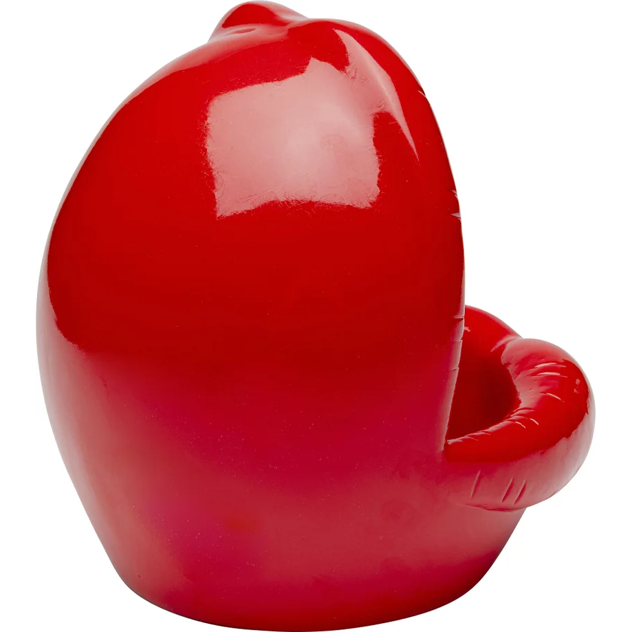 Centrotavola Statua Decorativa Porta Oggetti Lips Bocca Labbra Rosso Lucido 21cm