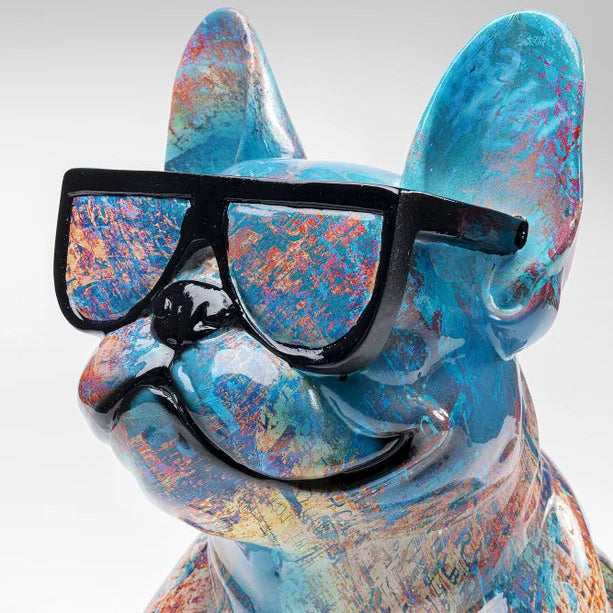 Statuetta Dog of Sunglass Decorativa Cane con Occhiali da Sole Pop Design