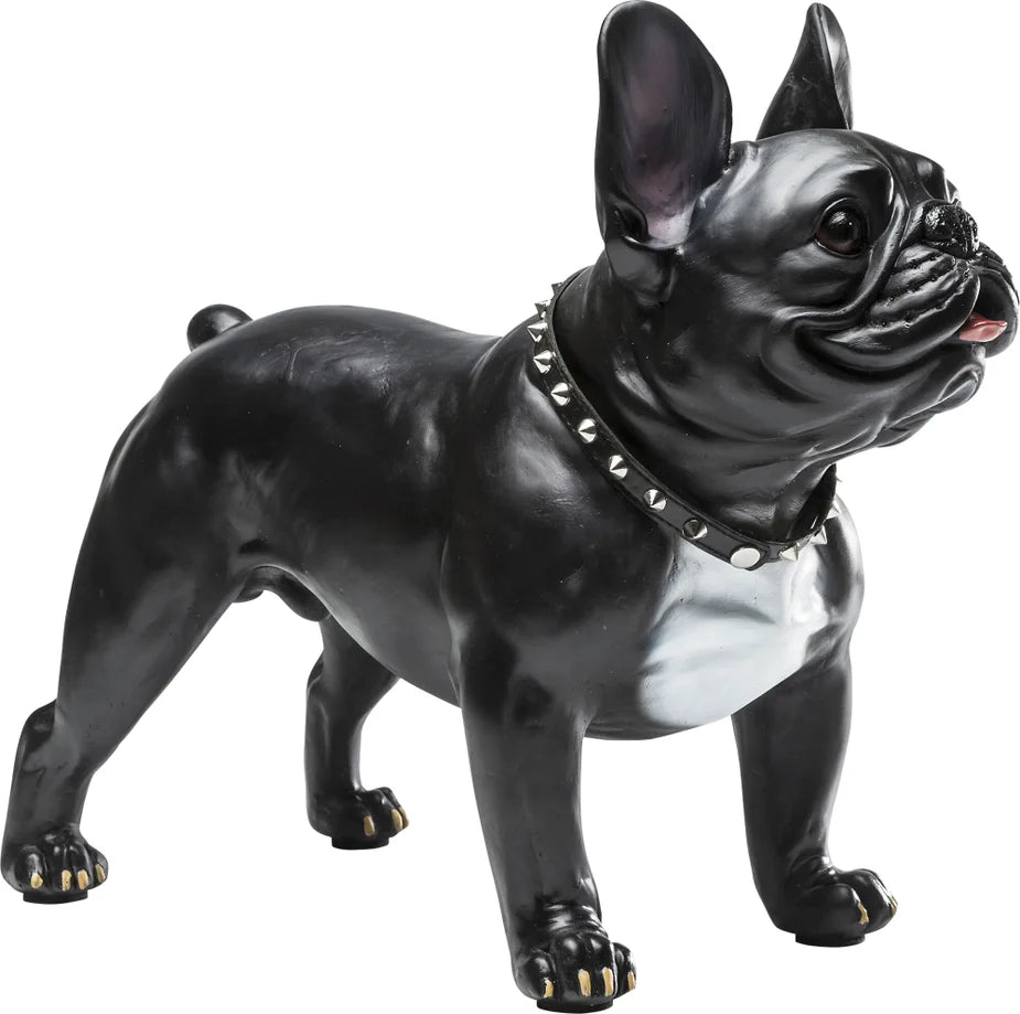 Statuetta Figura Decorativa Cane Bulldog Gangster Dog Scultura Pop in Resina