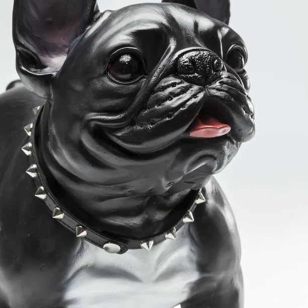 Statuetta Figura Decorativa Cane Bulldog Gangster Dog Scultura Pop in Resina