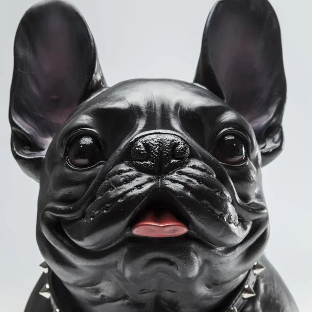 Statuetta Figura Decorativa Cane Bulldog Gangster Dog Scultura Pop in Resina