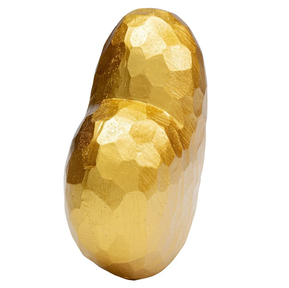 Oggetto Cuore Decorativo Oro Scultura Heart Elegante H 14 cm
