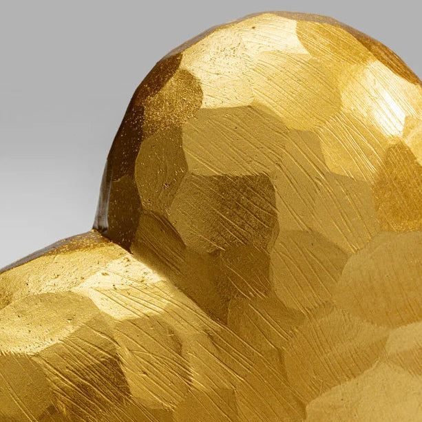Oggetto Cuore Decorativo Oro Scultura Heart Elegante H 14 cm