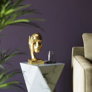 Scultura Oggetto Decorativo Volto Viso In my Mind Oro 30cm