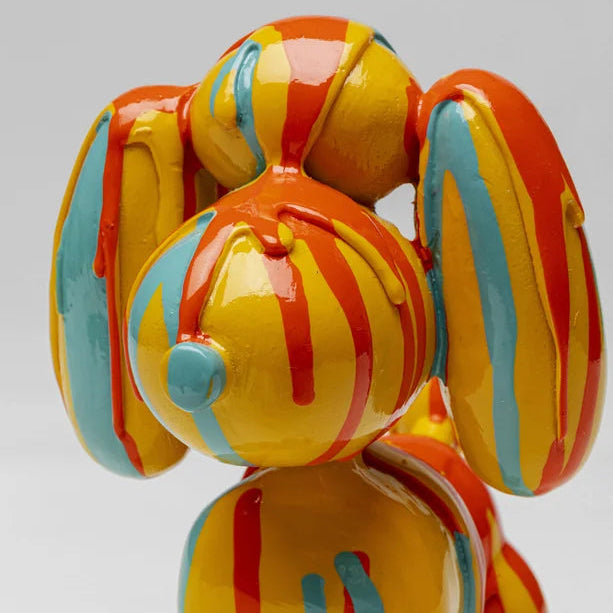 Statuetta Decorativa Cane Barboncino Multicolor Dog Holi 17cm Scultura Design Pop