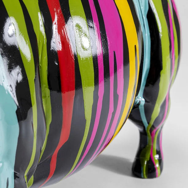 Statuetta Figura Decorativa Maiale Pig Holi 22cm Multicolor