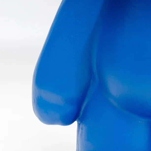 Scultura Statuetta Decorativa Orso Blu Bear Design Pop Orsetto 51cm
