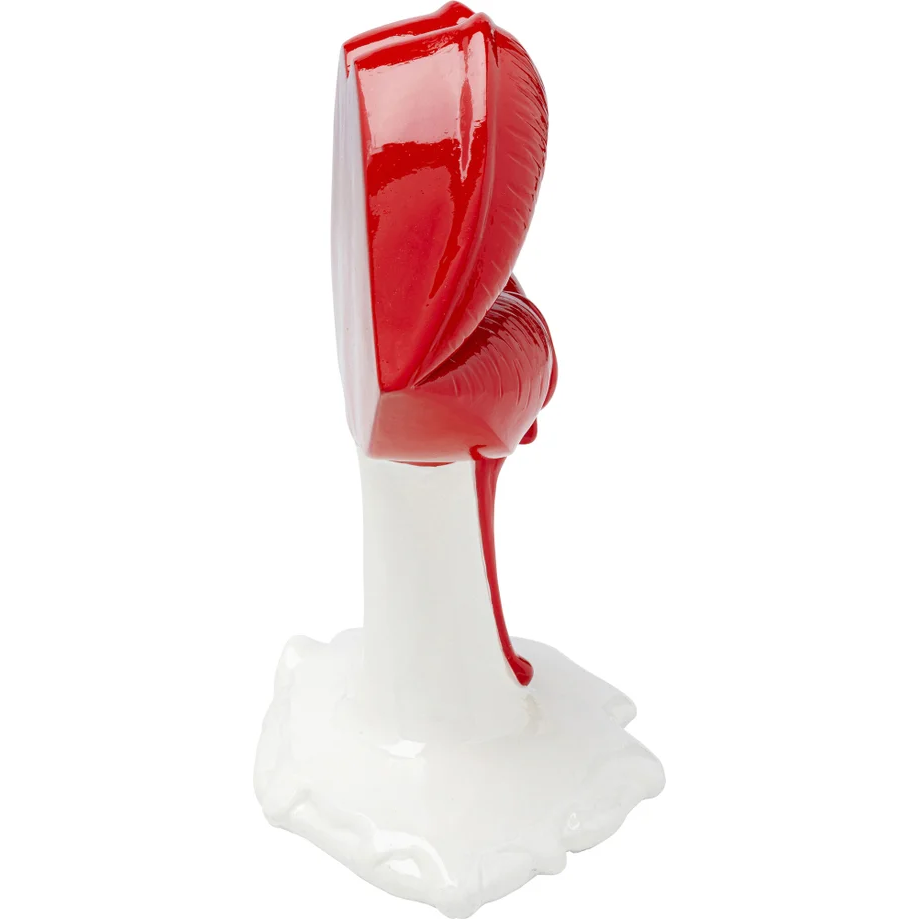 Oggetto Scultura Decorativa Labbra Hot Lips Rosso 26cm