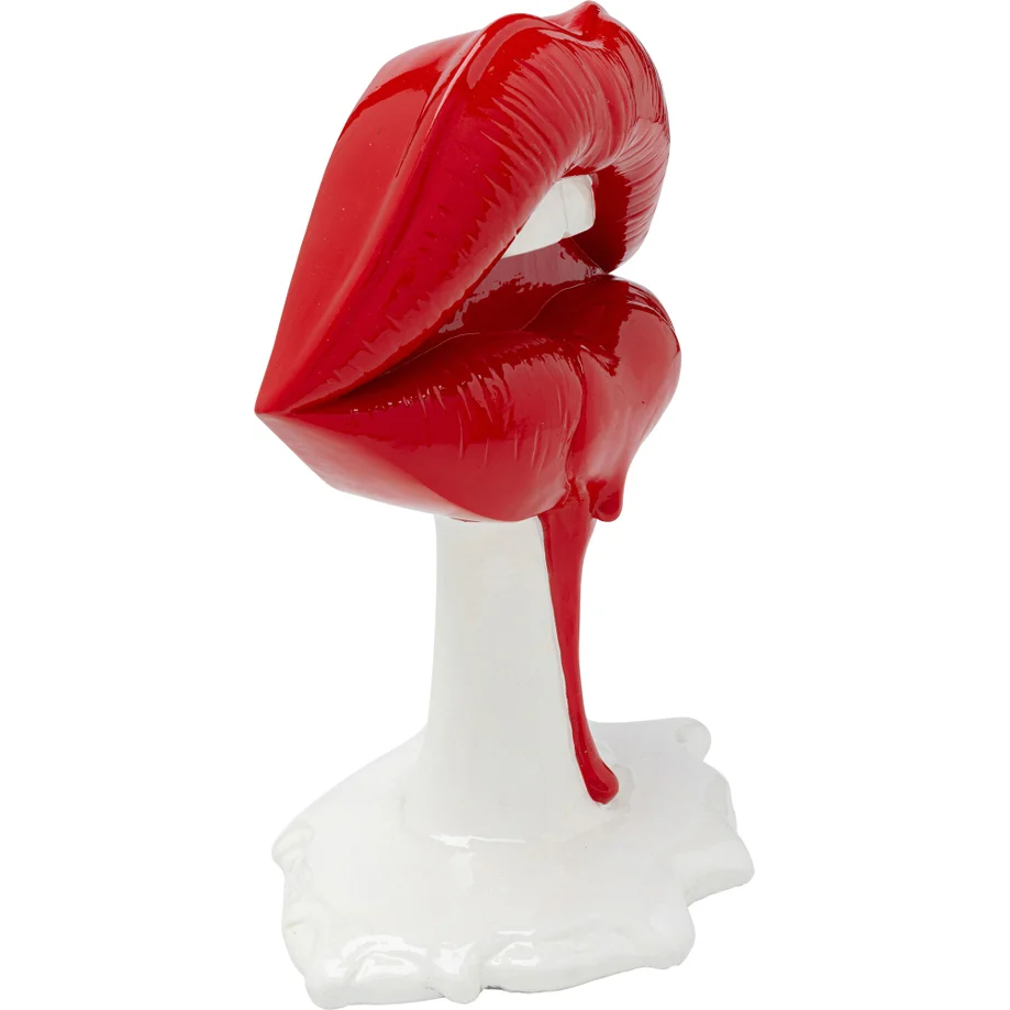 Oggetto Scultura Decorativa Labbra Hot Lips Rosso 26cm