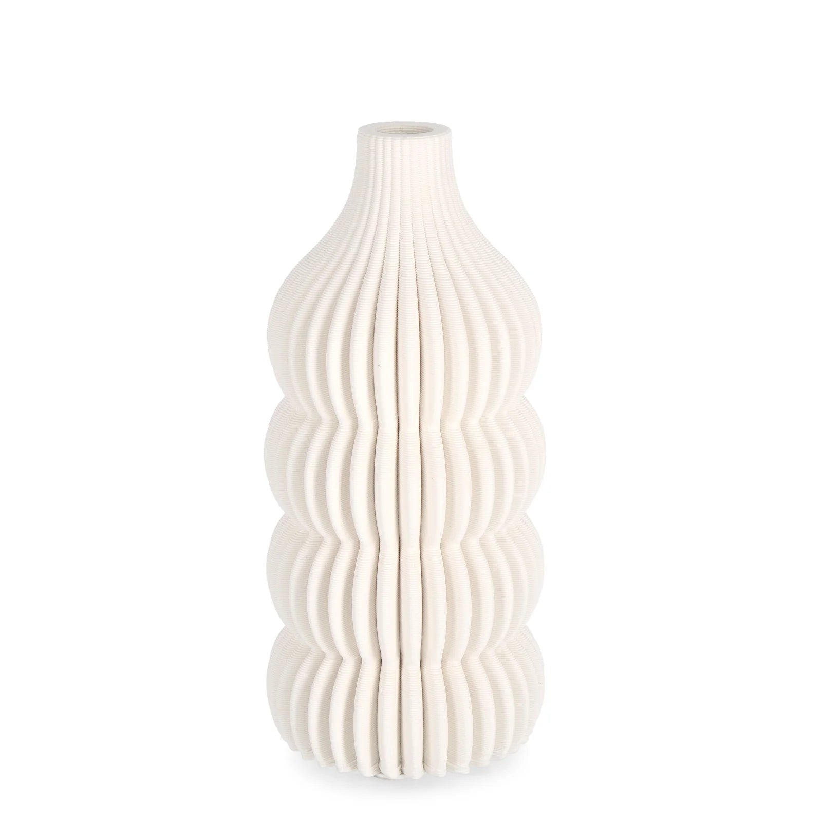 Vaso Decorativo Ilsa Beige in Ceramica 12 x 25 cm