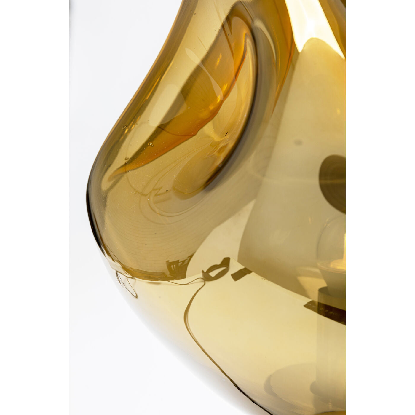 Lampada da tavolo Supernova Amber Design Organico in Vetro 38cm