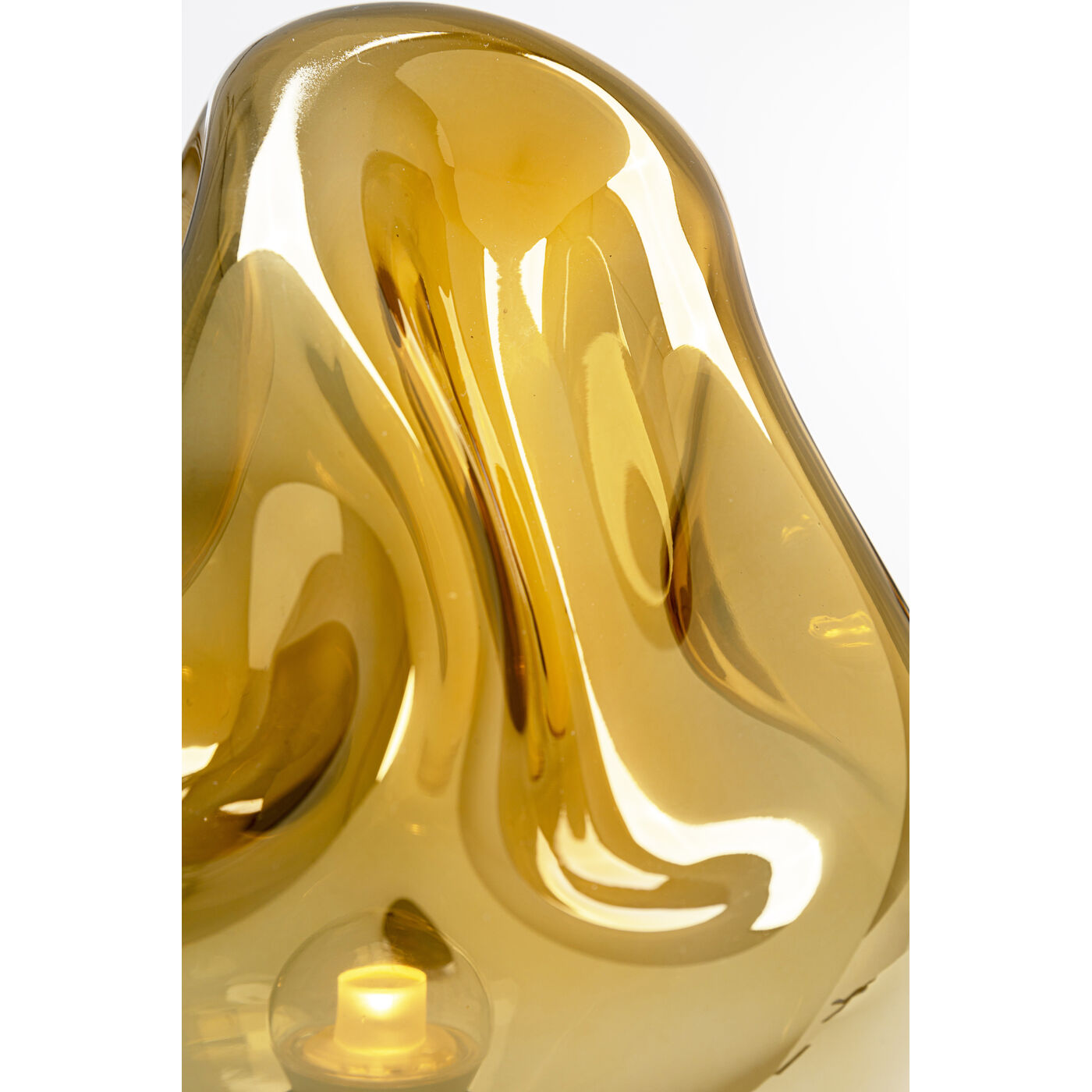 Lampada da tavolo Supernova Amber Design Organico in Vetro 38cm
