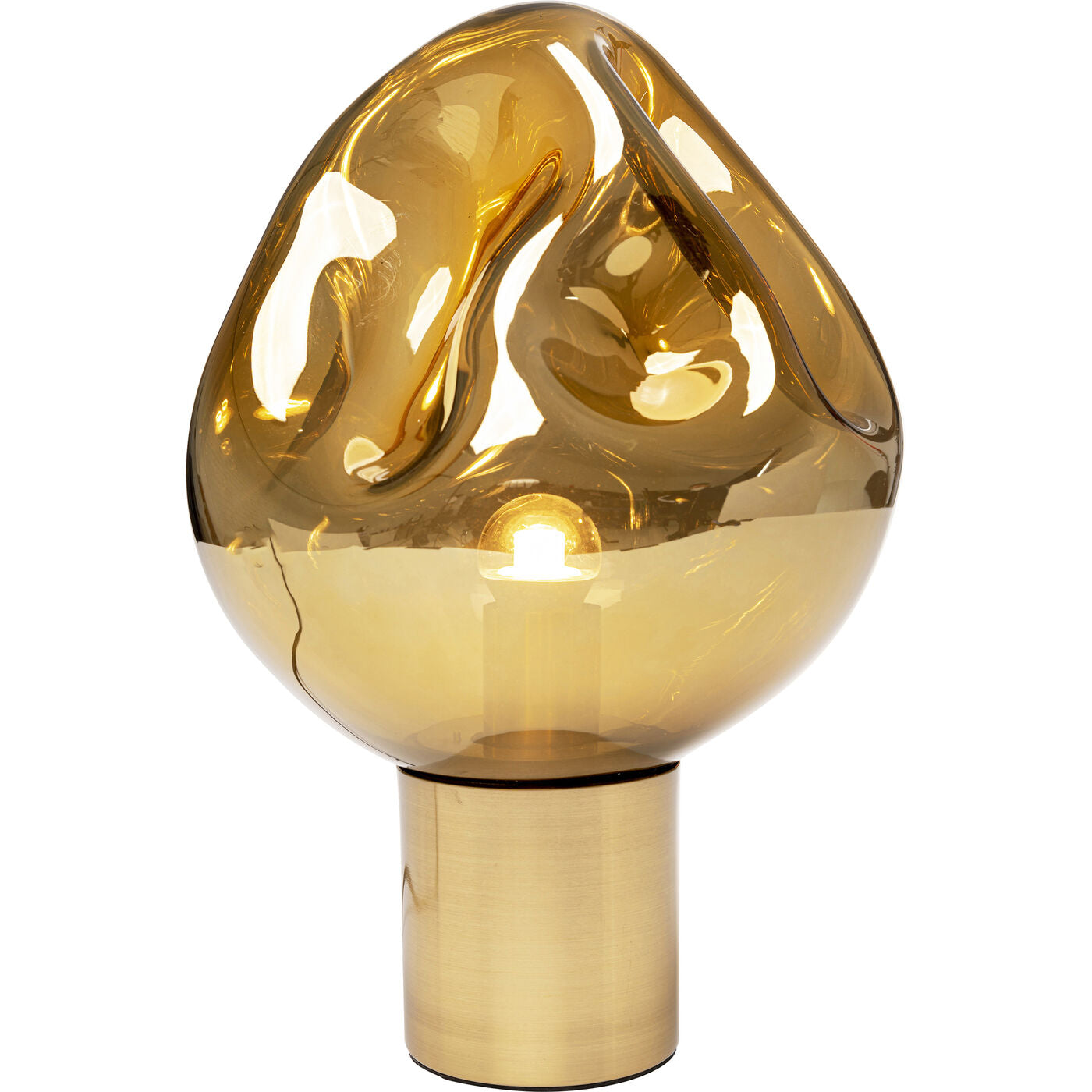 Lampada da tavolo Supernova Amber Design Organico in Vetro 38cm