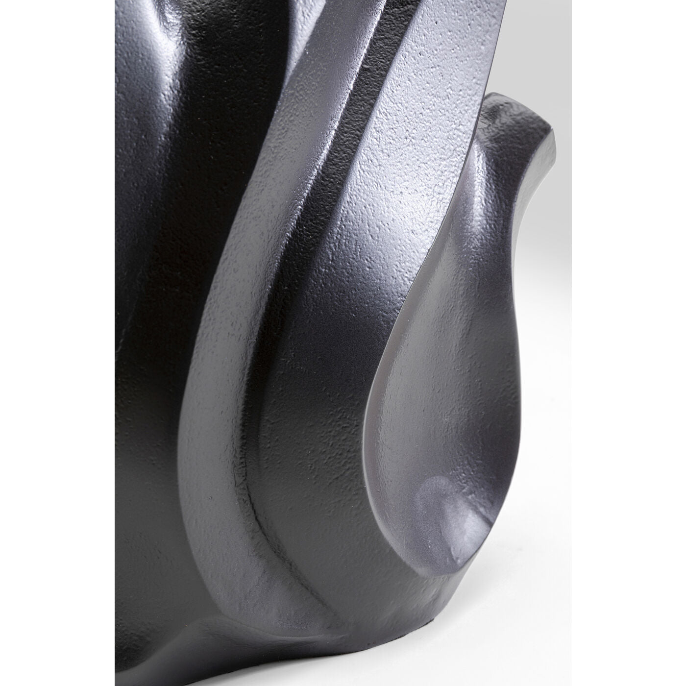 Vaso Decorativo Flame Nero con Aperture Multiple In Ceramica 29cm