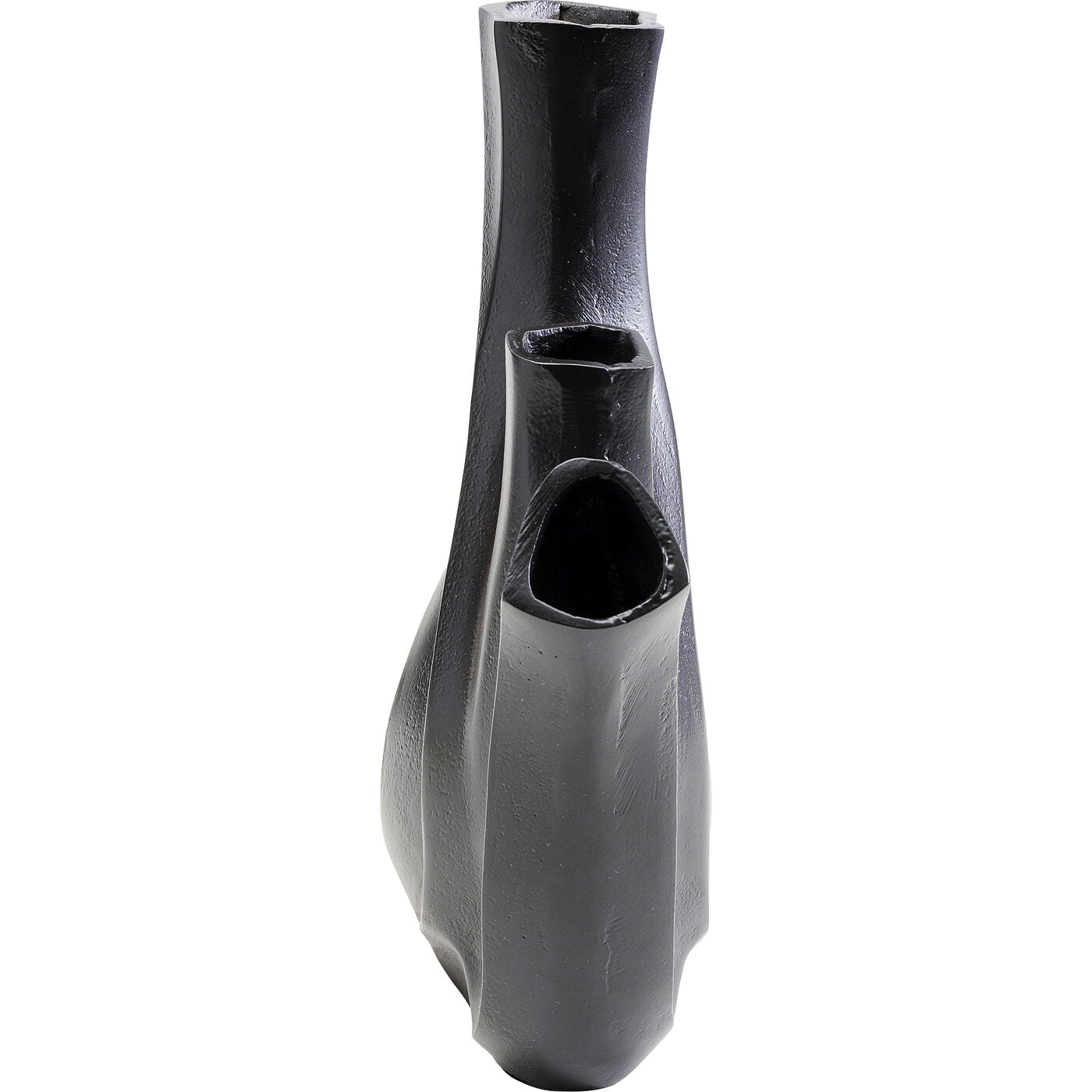 Vaso Decorativo Flame Nero con Aperture Multiple In Ceramica 29cm