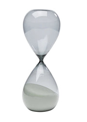 Clessidra Con Sabbia Decorativa Time in Vetro Nero 25cm