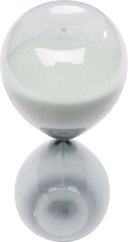 Clessidra Con Sabbia Decorativa Time in Vetro Nero 25cm