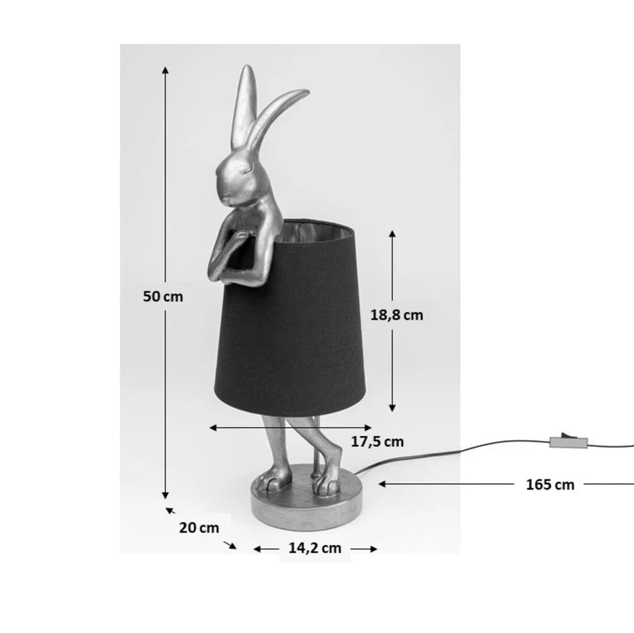 Lampada da tavolo Coniglio Animal Rabbit con Paralume