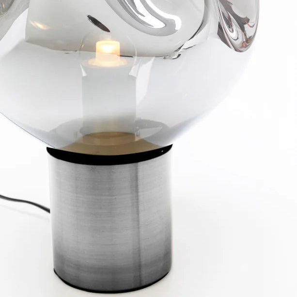 Lampada da tavolo Supernova Smoky Design Organico in Vetro Fumé 38cm