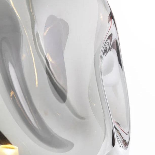 Lampada da tavolo Supernova Smoky Design Organico in Vetro Fumé 38cm