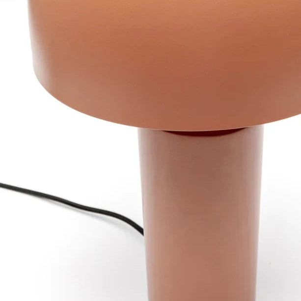 Lampada da Tavolo Loungy in Metallo Terracotta H 38 cm