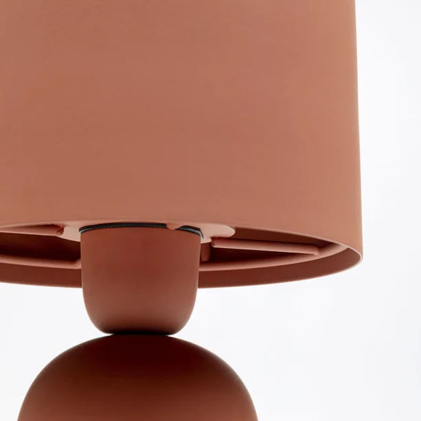 Lampada da Tavolo Design Maya Monocromatico Color Terracotta H 38 cm