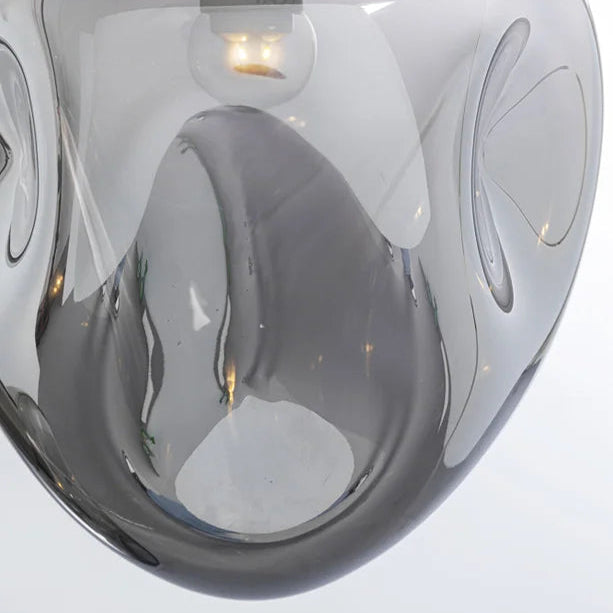 Lampadario a Sospensione Supernova Smoky Tre Sfere Design Organico Ø45cm