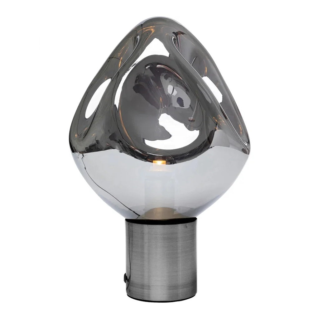 Lampada da tavolo Supernova Smoky Design Organico in Vetro Fumé 38cm