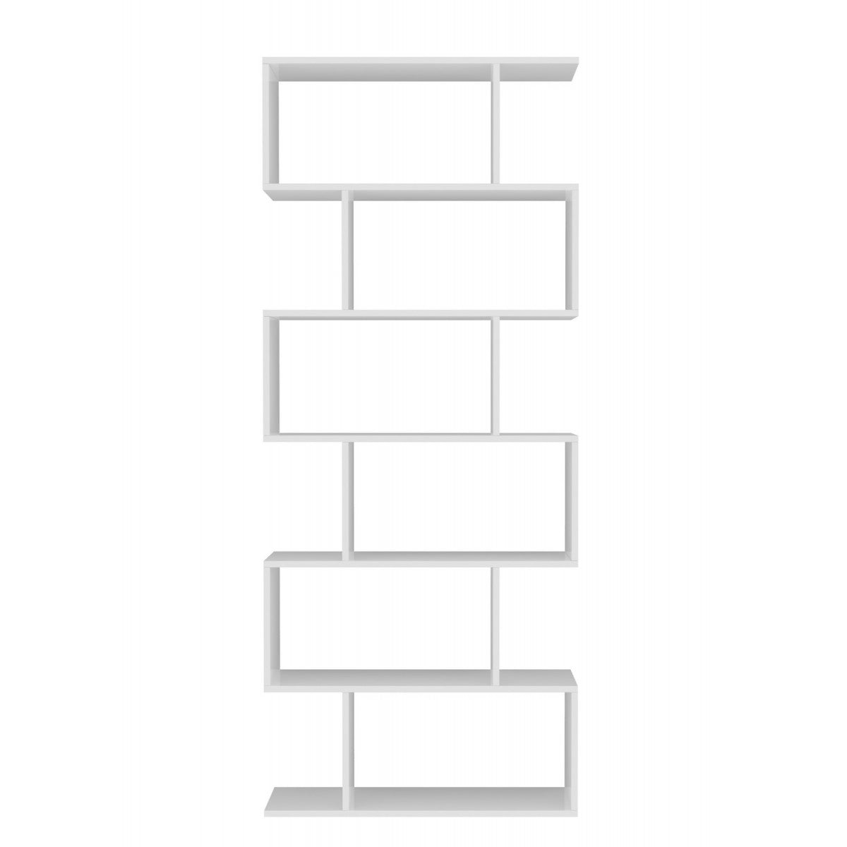 Libreria Athena Design 80x25xH192 cm Bianco Lucido