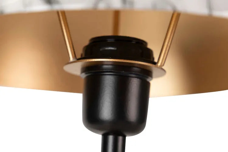 Lampada da Tavolo Effetto Marmo in Metallo 26 x 43 cm