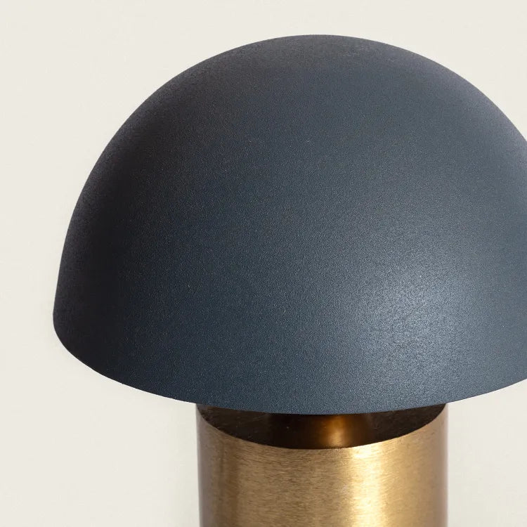 Lampada da Tavolo Tanev Lis Azzurro Marino e Oro in Metallo 31x31x40 CM