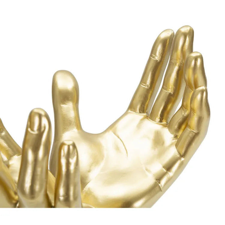 Oggetto Decorativo Mani Peace Oro 25x15x24 cm Scultura di Design