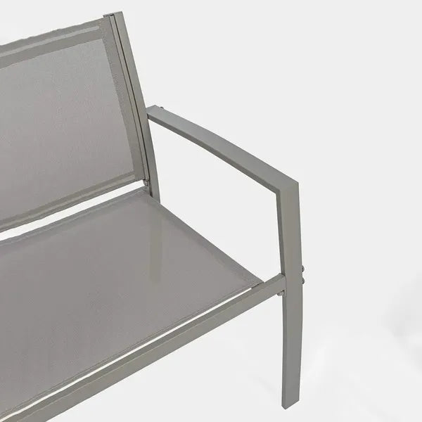 Set Salotto da Giardino 3 Pezzi Havana Acciaio Taupe/Marrone
