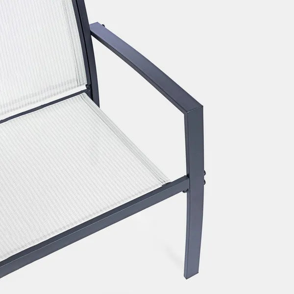 Set Salotto da Giardino 3 Pezzi Havana Acciaio Antracite/Grigio
