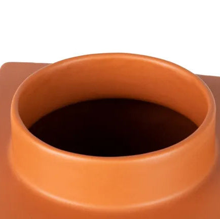 Barattolo in Ceramica Arancione Mate 16x16x26 cm